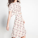 Crêpe Flamants En Vol Crème - Ribes y Casals