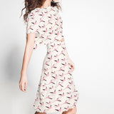 Crêpe Flamants En Vol Crème - Ribes y Casals