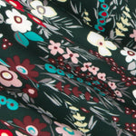 Crêpe Fleurs Vert Fôret - Ribes y Casals