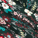 Crêpe Fleurs Vert Fôret - Ribes y Casals