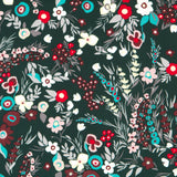 Crêpe Fleurs Vert Fôret - Ribes y Casals