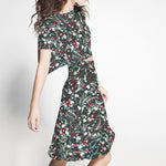 Crêpe Fleurs Vert Fôret - Ribes y Casals