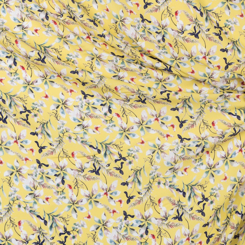 Crepe Floral Jaune - Ribes y Casals