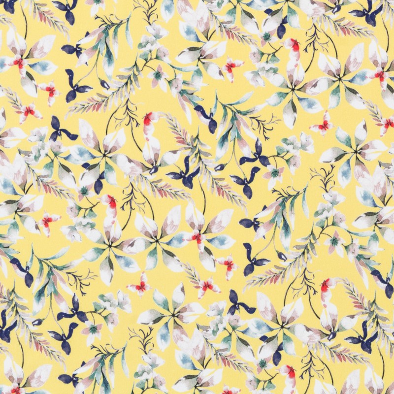 Crepe Floral Jaune - Ribes y Casals
