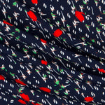 Crêpe Fleurs Bleu Marine - Ribes y Casals