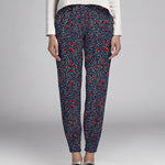 Crêpe Fleurs Bleu Marine - Ribes y Casals