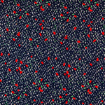 Crêpe Fleurs Bleu Marine - Ribes y Casals