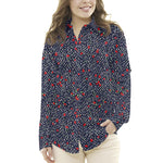 Crêpe Fleurs Bleu Marine - Ribes y Casals