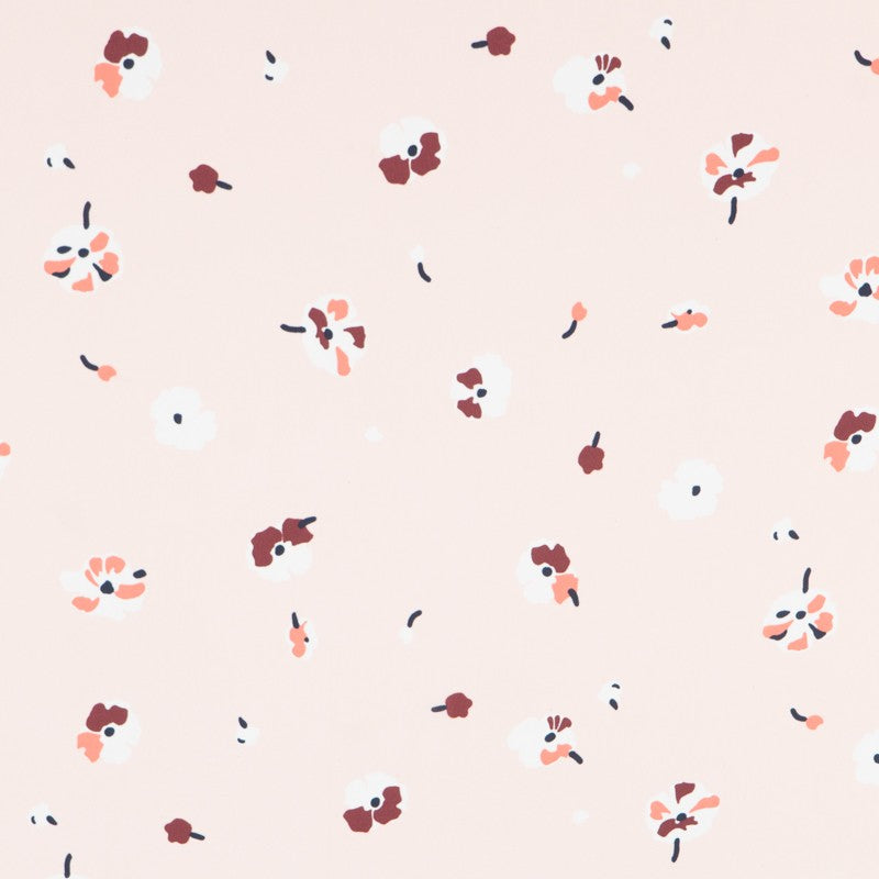 Crêpe Floral Fond Rose - Ribes y Casals