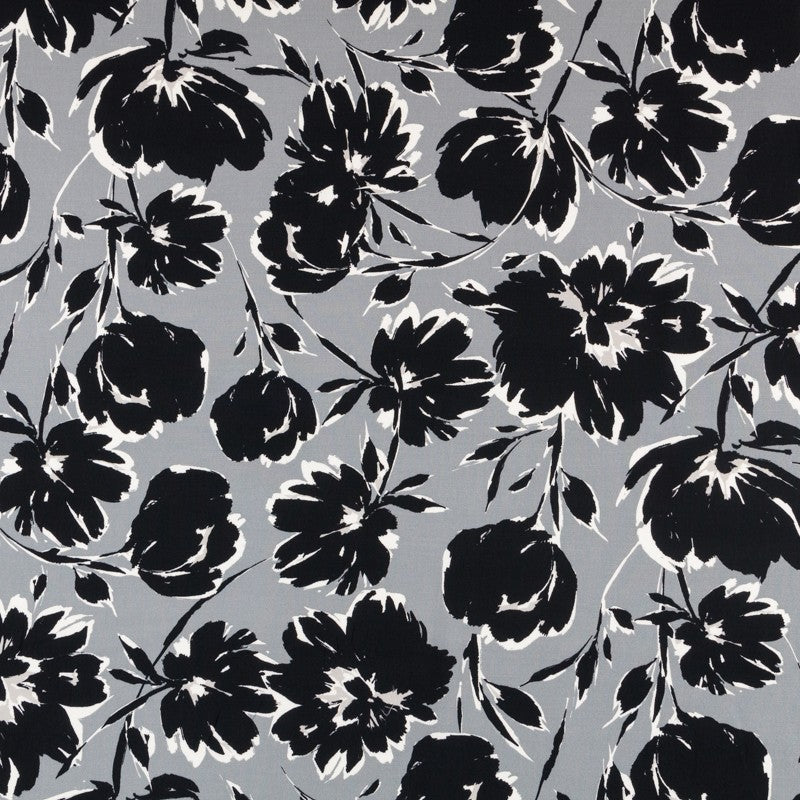 Crepe Floral Gris - Ribes y Casals