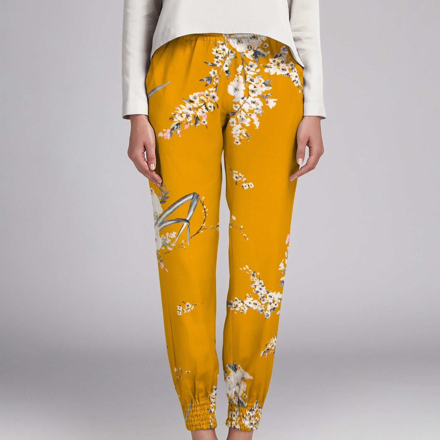 Crêpe Florale Ocre - Ribes y Casals