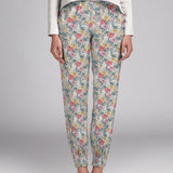 Crepe Floral Turquoise Clair - Ribes y Casals