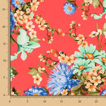 Crêpe Floral Corail - Ribes y Casals