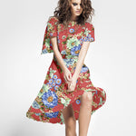 Crêpe Floral Corail - Ribes y Casals