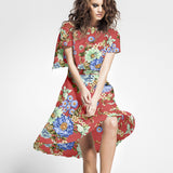 Crêpe Floral Corail - Ribes y Casals