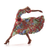 Crêpe Floral Corail - Ribes y Casals