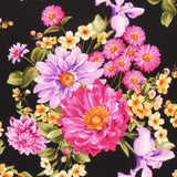 Crêpe Floral Noir - Ribes y Casals