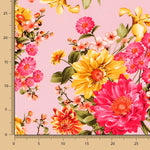 Crêpe Fleurs de Roses Rose - Ribes y Casals