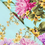 Crêpe Floral Aigue-marine - Ribes y Casals