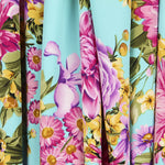 Crêpe Floral Aigue-marine - Ribes y Casals