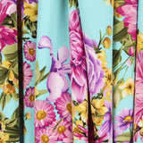 Crêpe Floral Aigue-marine - Ribes y Casals