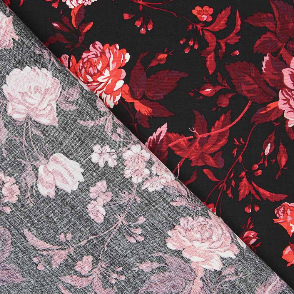 Crêpe Fleurs Rose - Ribes y Casals