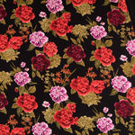 Crepe Fleurs Flamenco Noir - Ribes y Casals