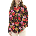 Crepe Fleurs Flamenco Noir - Ribes y Casals