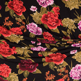 Crepe Fleurs Flamenco Noir - Ribes y Casals