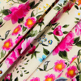 Crêpe Fleurs de Manille Écru - Ribes y Casals