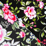 Crêpe Fleurs de Manille Noir - Ribes y Casals