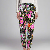 Crêpe Fleurs de Manille Noir - Ribes y Casals