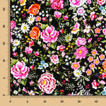 Crêpe Fleurs de Manille Noir - Ribes y Casals