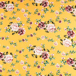 Crepe Fleurs Vintage Jaune - Ribes y Casals