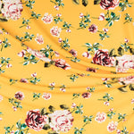 Crepe Fleurs Vintage Jaune - Ribes y Casals
