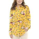 Crepe Fleurs Vintage Jaune - Ribes y Casals