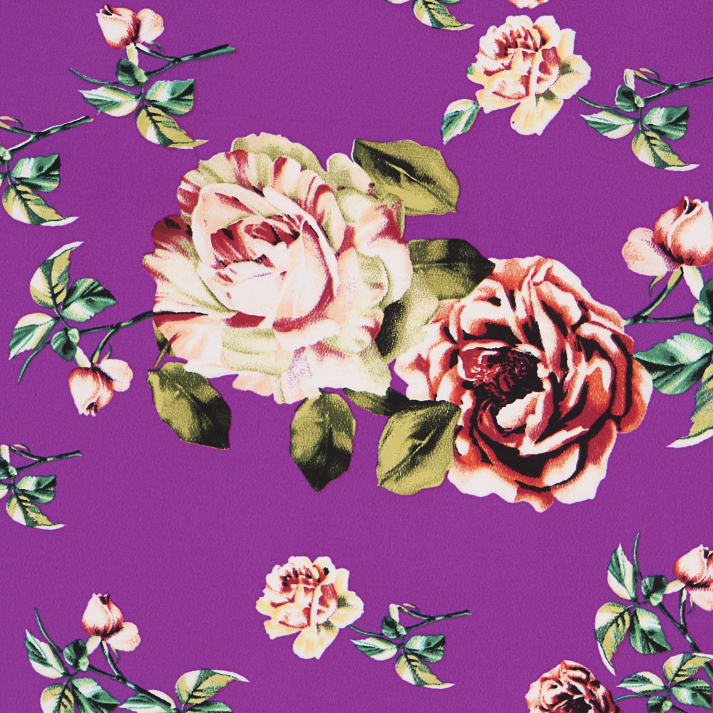 Crepe Fleurs Vintage Bougainvillier - Ribes y Casals