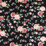 Crepe Fleurs Vintage Noir - Ribes y Casals