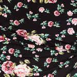 Crepe Fleurs Vintage Noir - Ribes y Casals