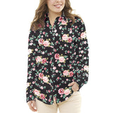 Crepe Fleurs Vintage Noir - Ribes y Casals