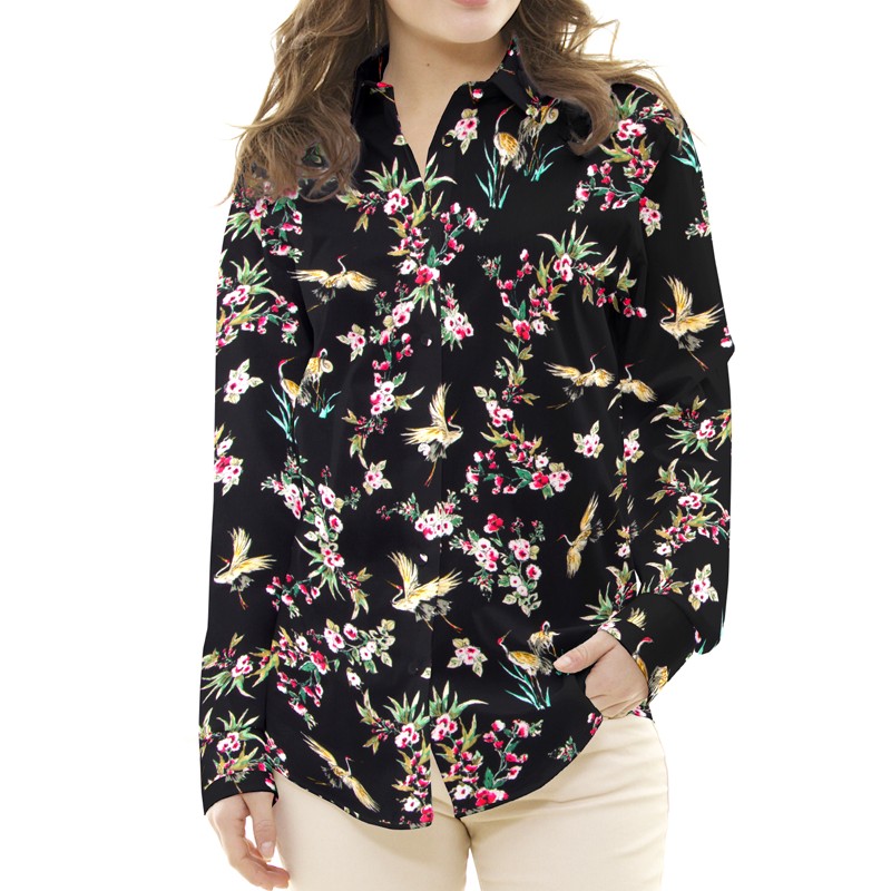 Crêpe Cigognes Noir - Ribes y Casals