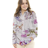 Crêpe Viscose Hibiscus Lavande - Ribes y Casals