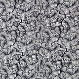 Crêpe Feuilles Blanc Noir - Ribes y Casals