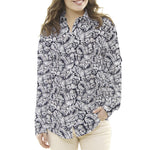 Crêpe Feuilles Blanc Noir - Ribes y Casals