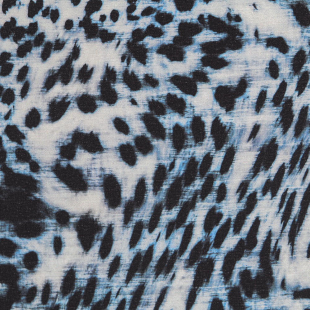 Crêpe Léopard Bleu  Tie-Dye - Ribes y Casals
