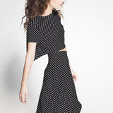 Crêpe Pois Fond Noir - Ribes y Casals