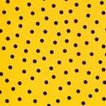 Crêpe Pois Jaune Canari 7mm Noir - Ribes y Casals
