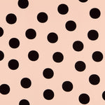 Crêpe Pois Beige 33mm Noir - Ribes y Casals
