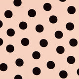 Crêpe Pois Beige 33mm Noir - Ribes y Casals