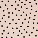 Crêpe Pois Beige 7mm Noir - Ribes y Casals
